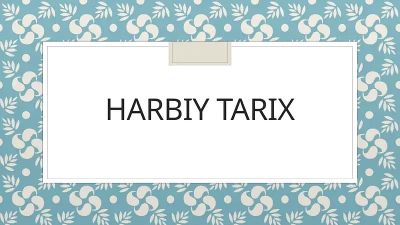 HARBIY TARIX