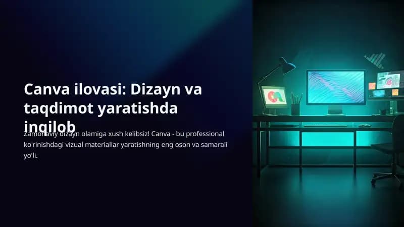 Canava ilovasi bilan ishlash yo'riqnomasi