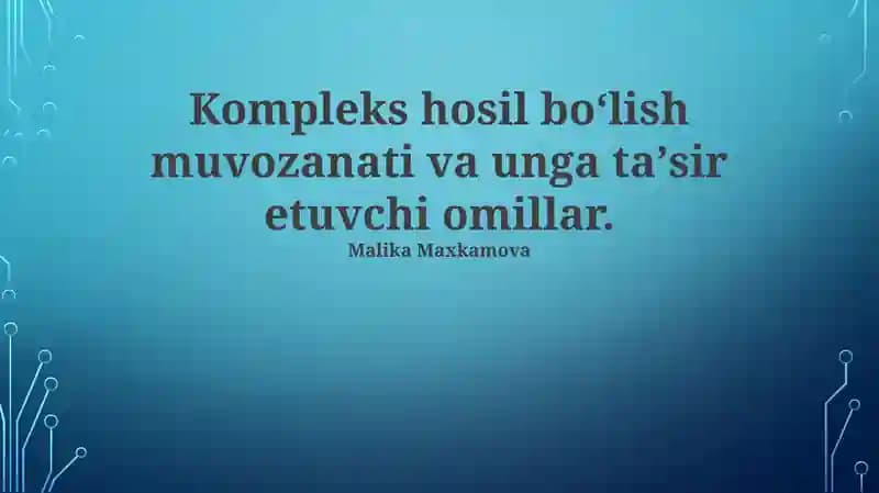 Bosqichma-bosqich hosil bo'lish konstantlari