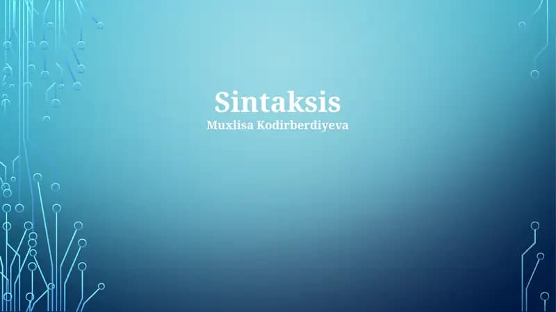 Sintaksis