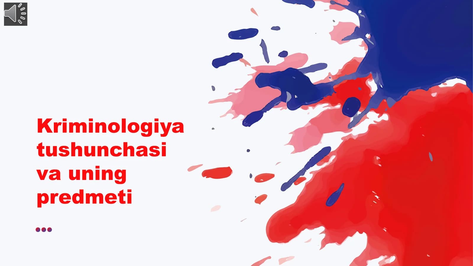 Kriminologiya tushunchasi va uning predmeti
