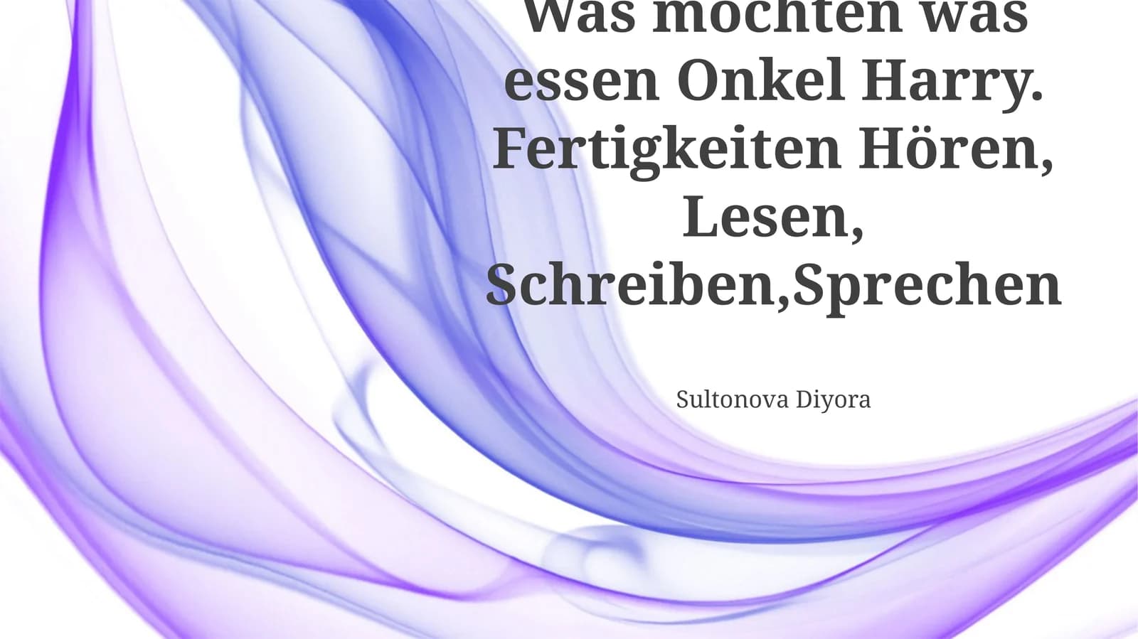 Kulinarische Vorlieben von Onkel Harry