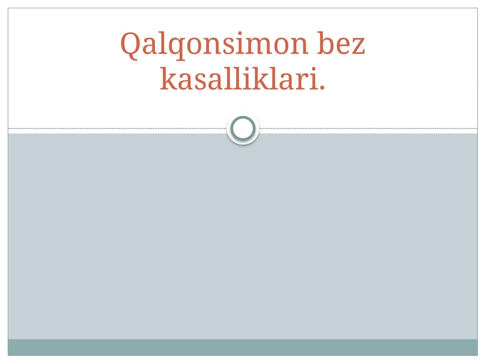 Qalqonsimon bez o’smalari