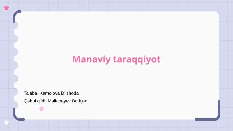 Manaviy taraqqiyot