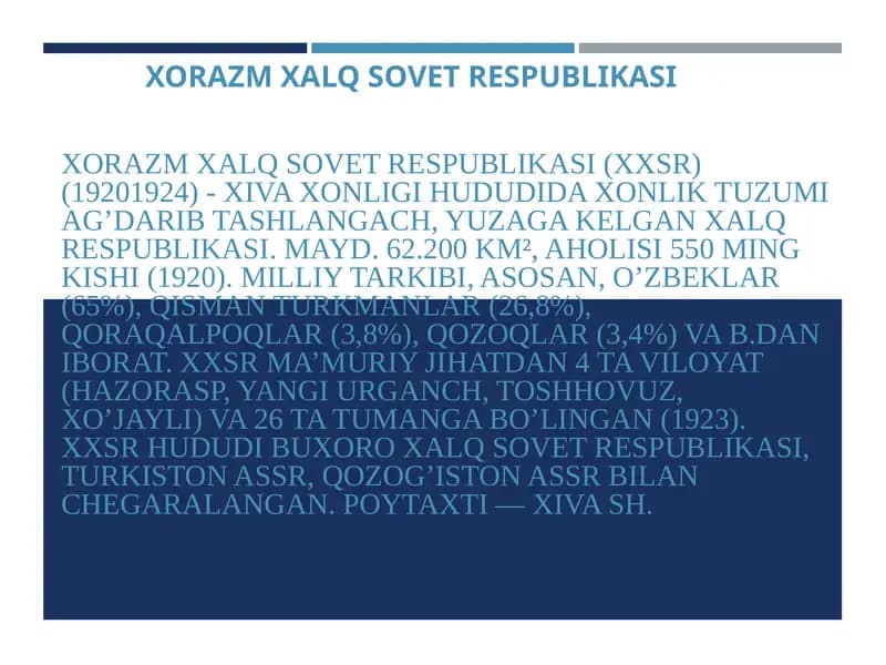 XORAZM XALQ SOVET RESPUBLIKASI