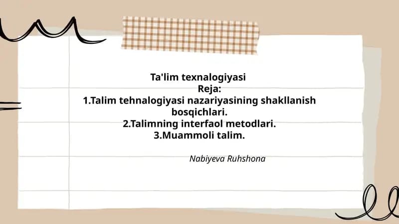 Ta'lim texnalogiyasi