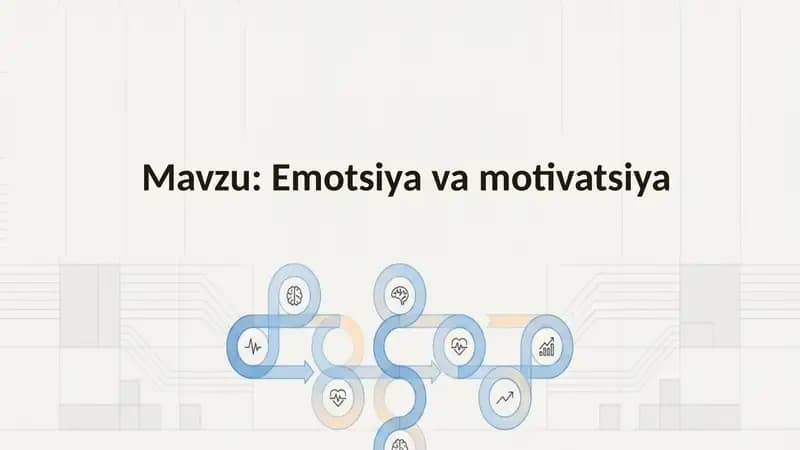 Emotsiya va motivatsiya
