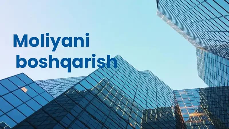 Moliyani boshqarish