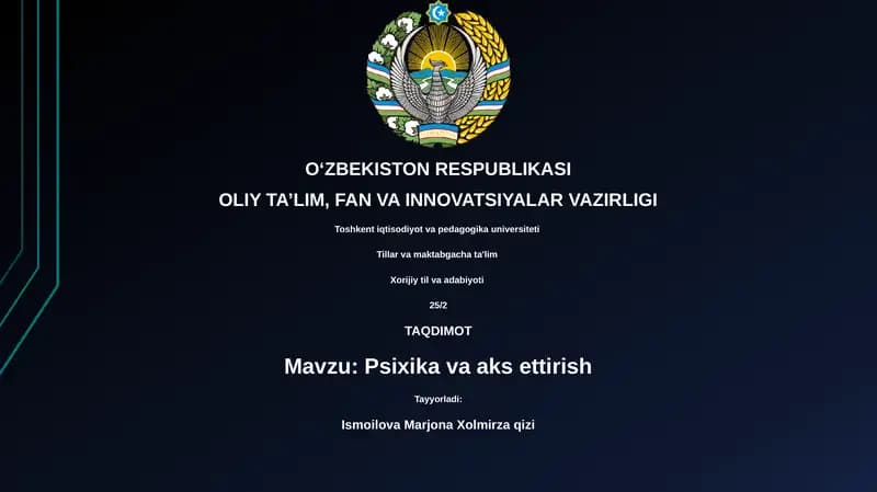 Psixika va aks ettirish