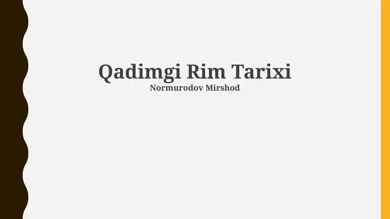 Qadimgi Rim Tarixi