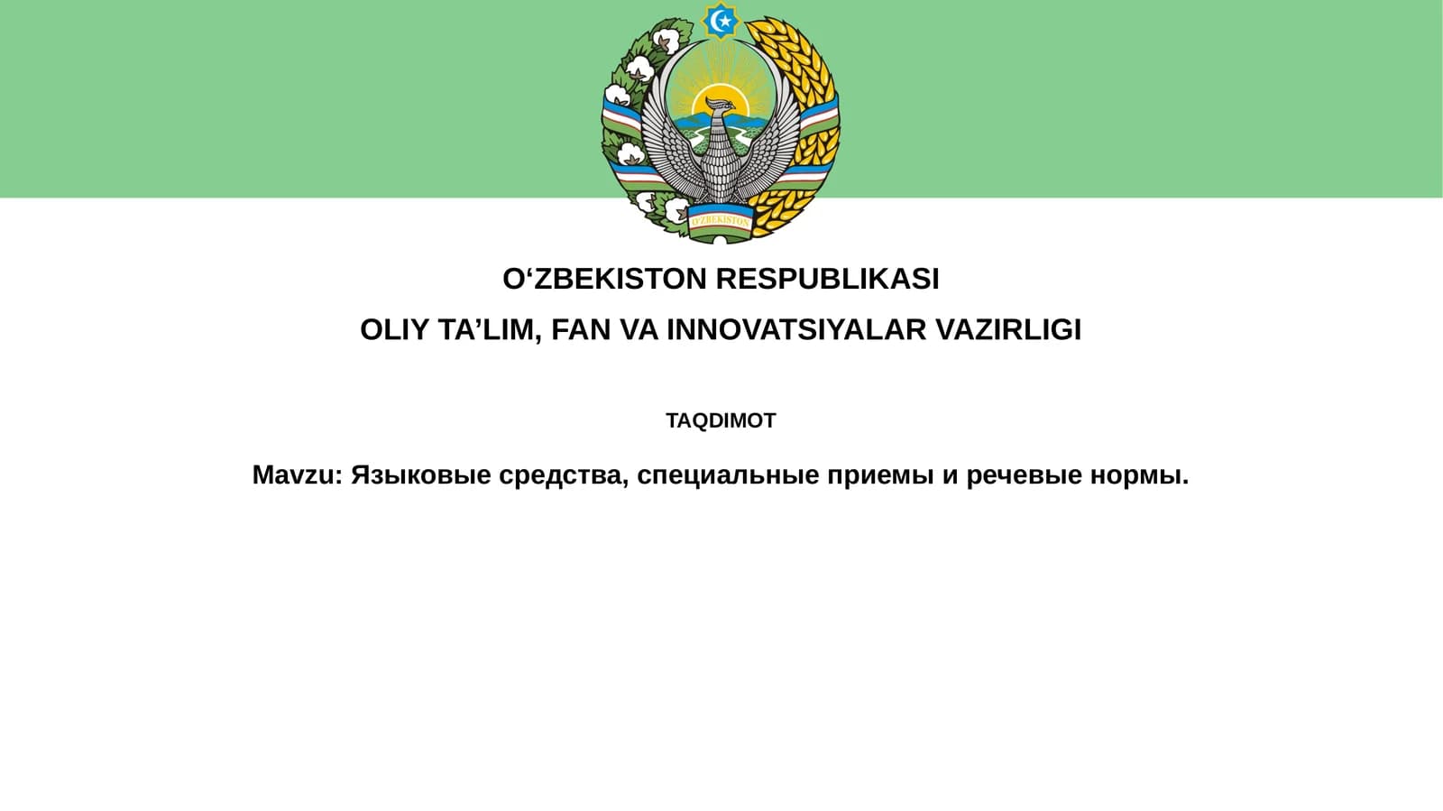 Nutq vositalari va uslubiy usullari