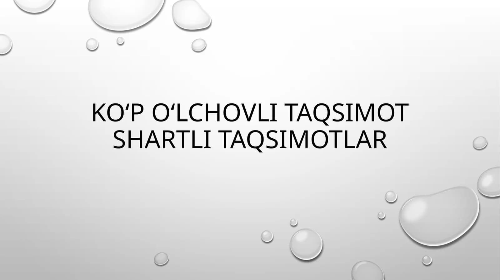 Ehtimollarnazariyasiningasosiytushunchalari