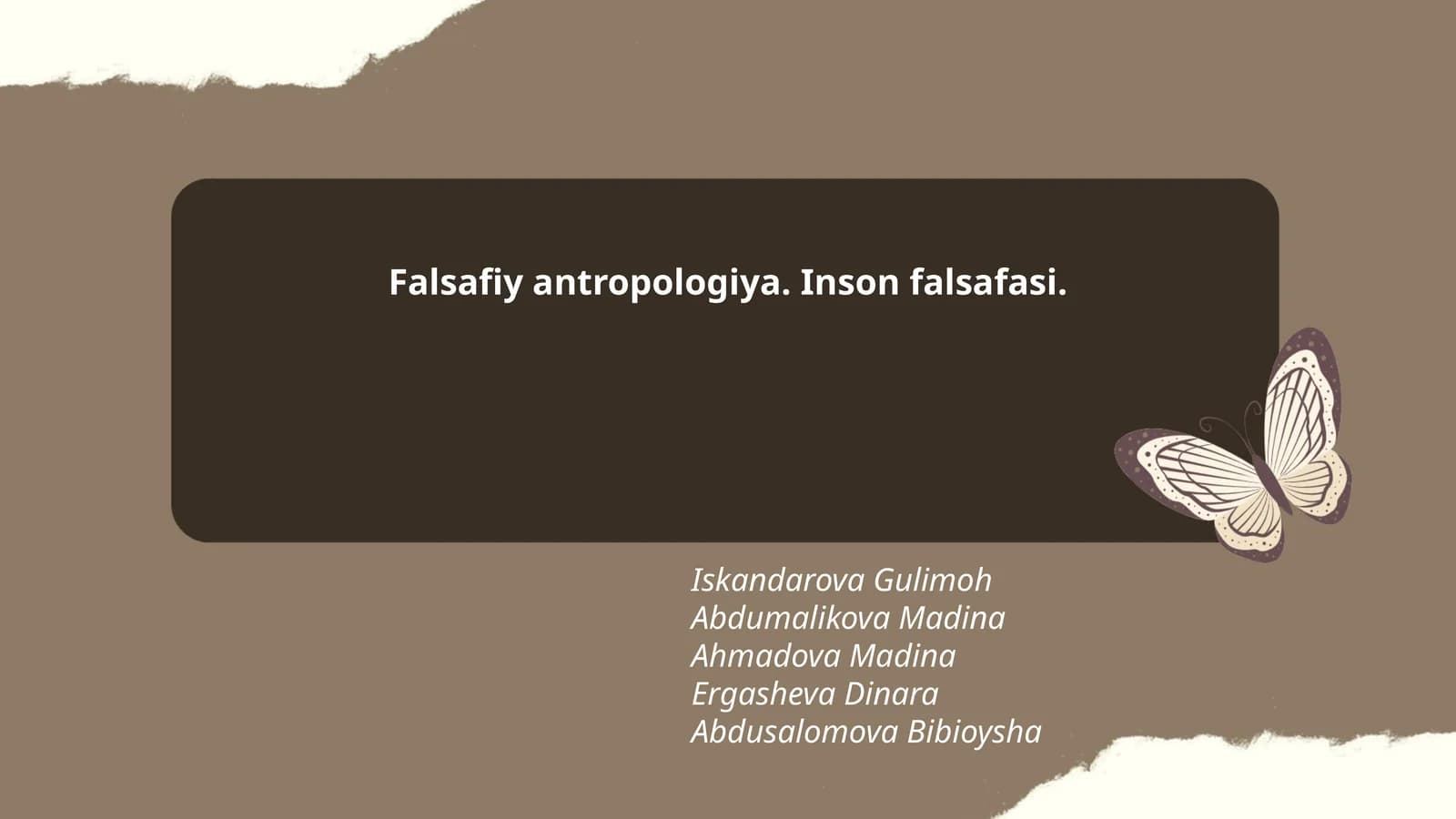 Falsafiy antropologiya. Inson falsafasi