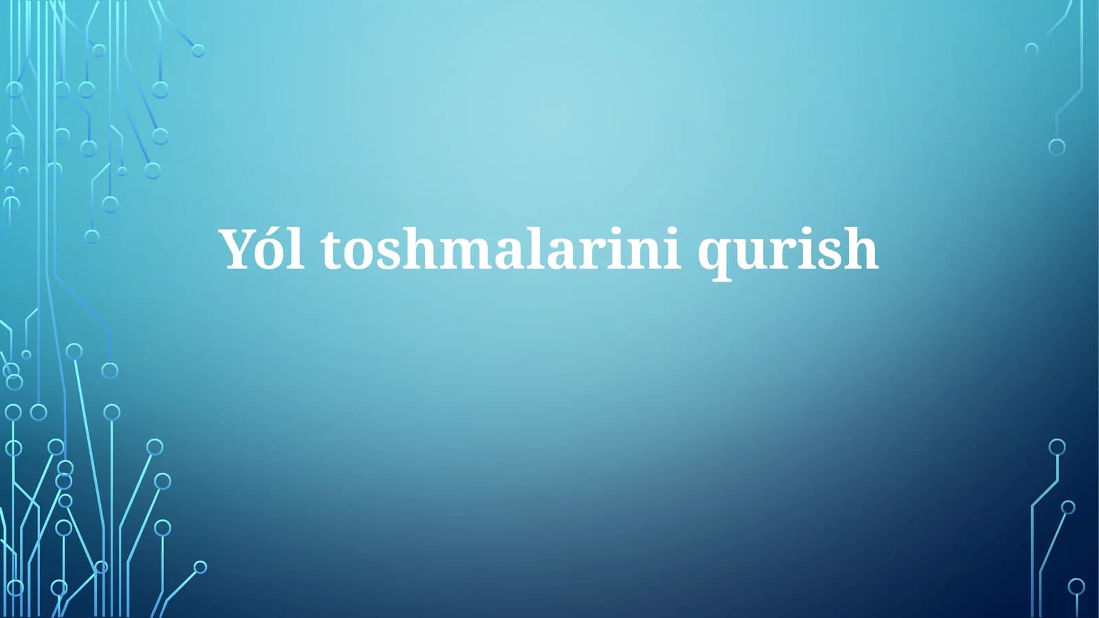 Yóltoshmalariniqurish