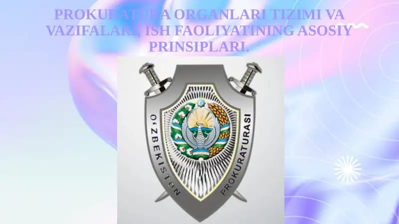 Prokuratura Organlari Tizimi va Vazifalari