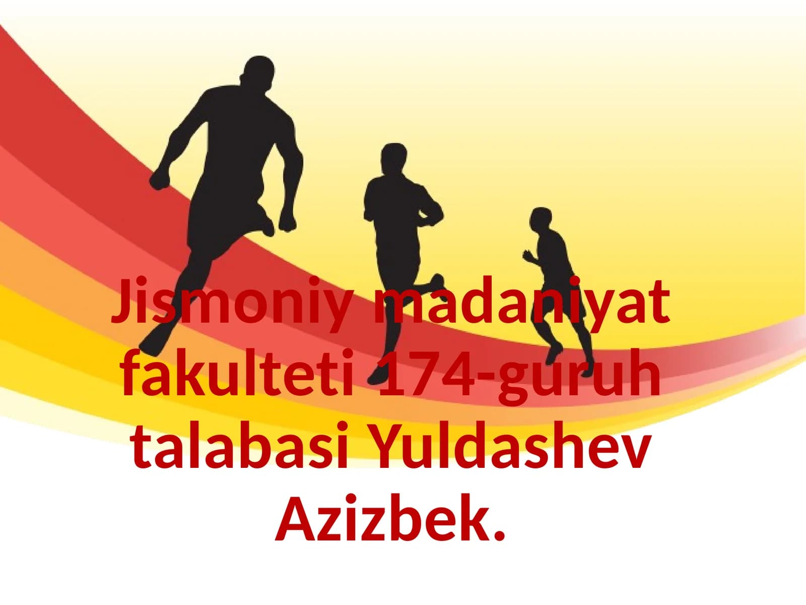 Jismoniy madaniyat fakulteti 174-guruh talabasi Yuldashev Azizbek