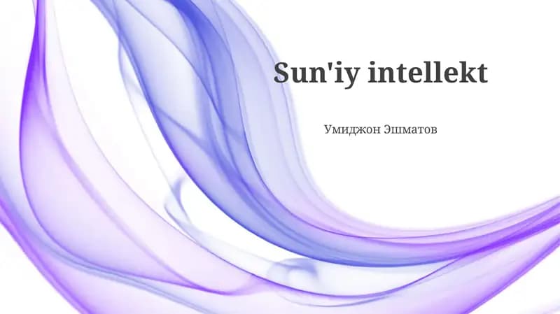 Sun'iy intellekt