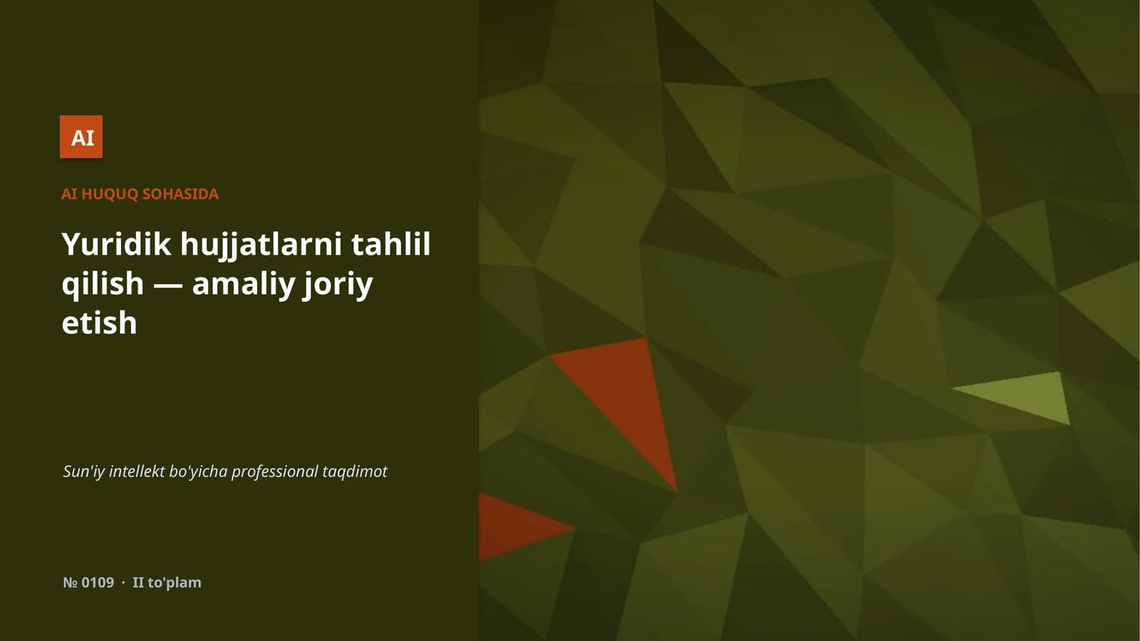 Yuridik hujjatlarni tahlil qilish