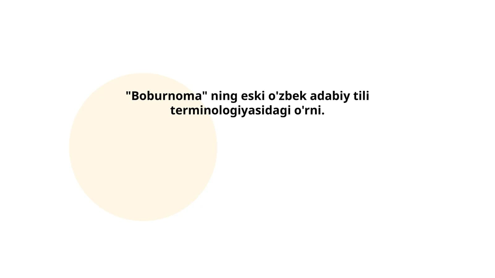 Boburnoma va Eski O‘zbek Adabiy Tili