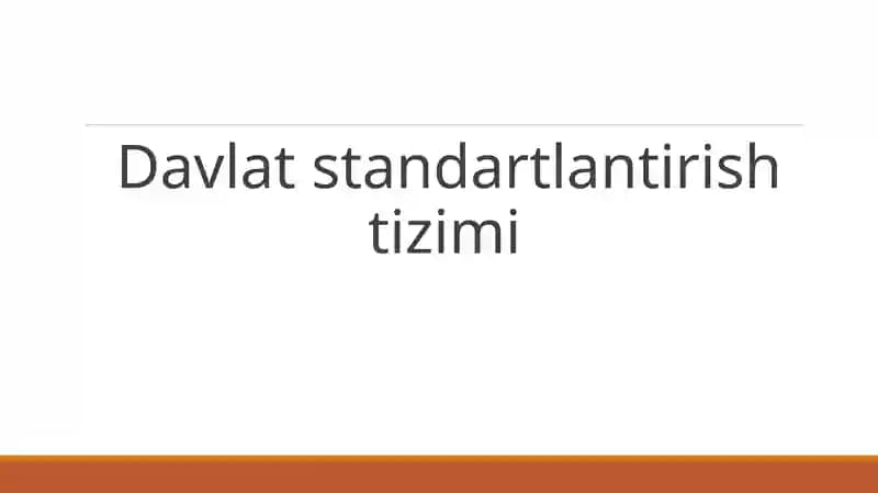 Davlat standartlantirish tizimi