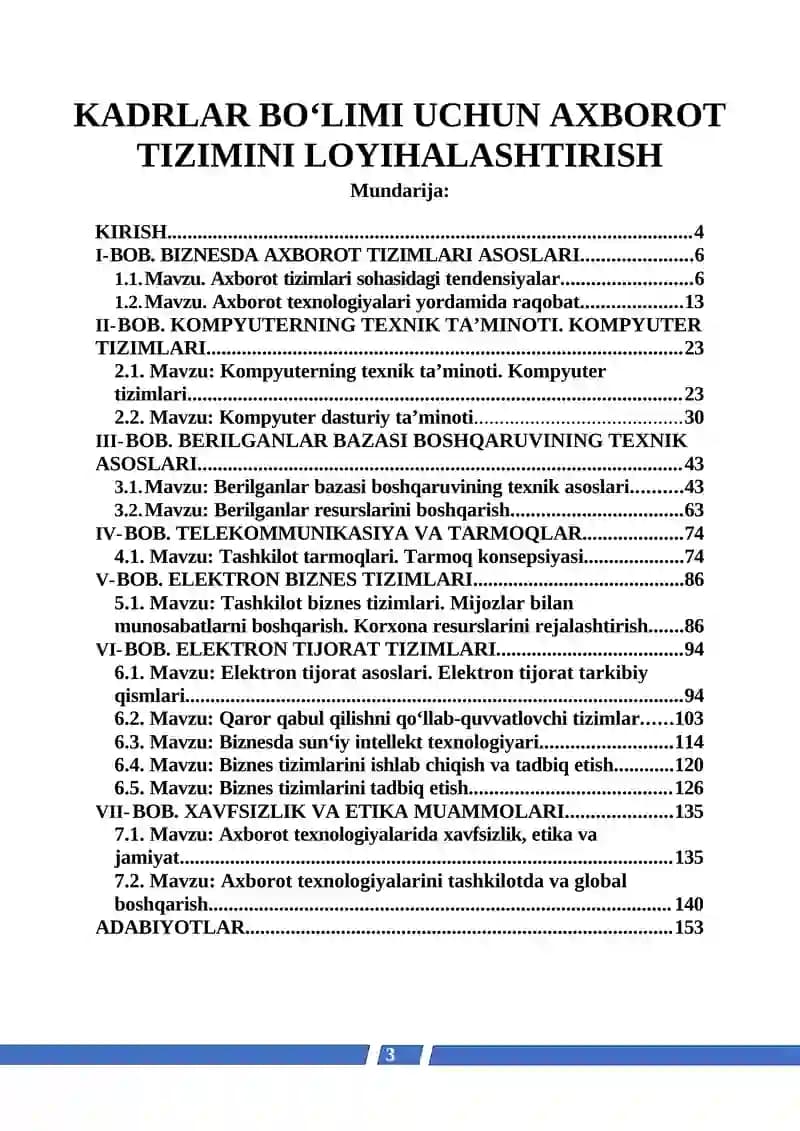 BERILGANLAR BAZASI BOSHQARUVINING TEXNIK ASOSLARI