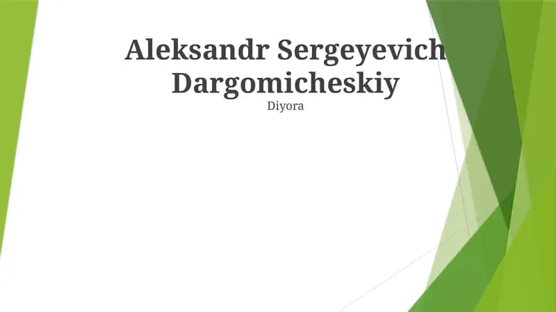 Aleksandr Sergeyevich Dargomicheskiy