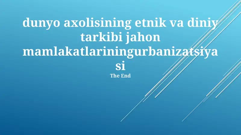 Jahon Etnic Xilma-Xilligi