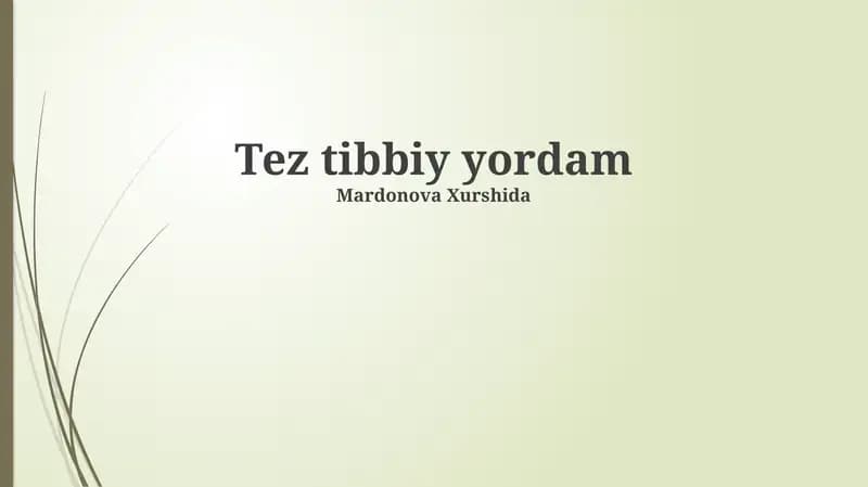 Tez tibbiy yordam