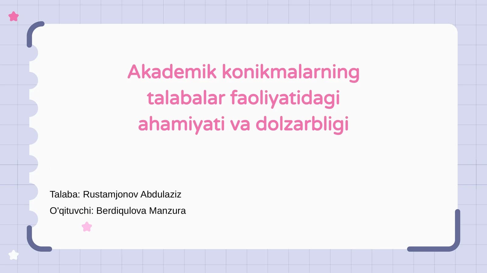 Akademik konikmalarning talabalar faoliyatidagi ahamiyati va dolzarbligi