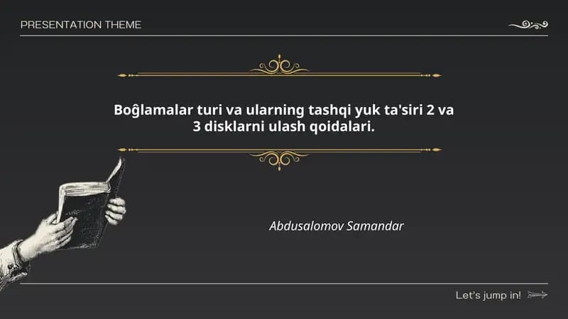 Bogʻlamalar turlarining umumiy tasnifi va amaliy qoʻllanilishi