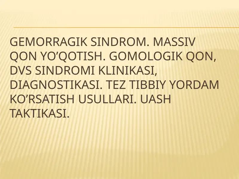 Gemorragik Sindrom