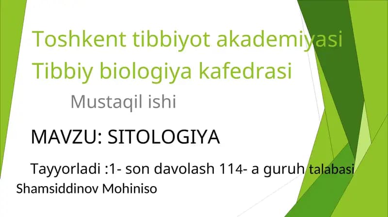 SITOLOGIYA