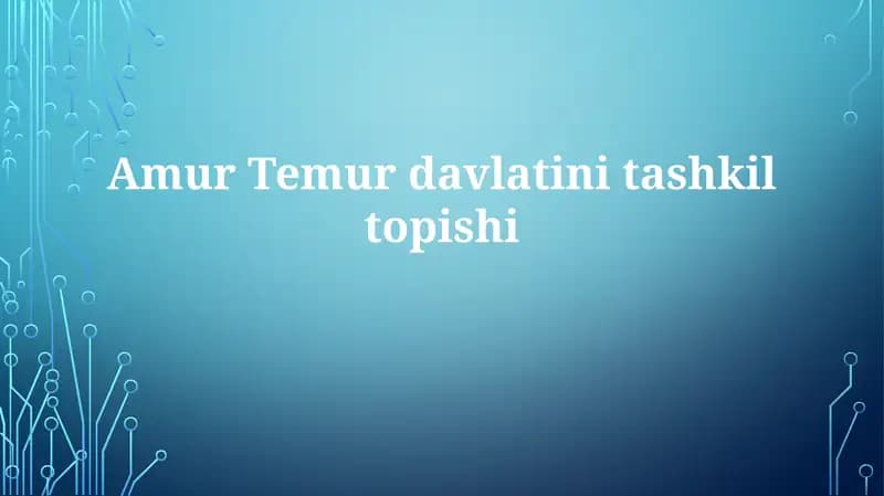 Amur Temurdavlati