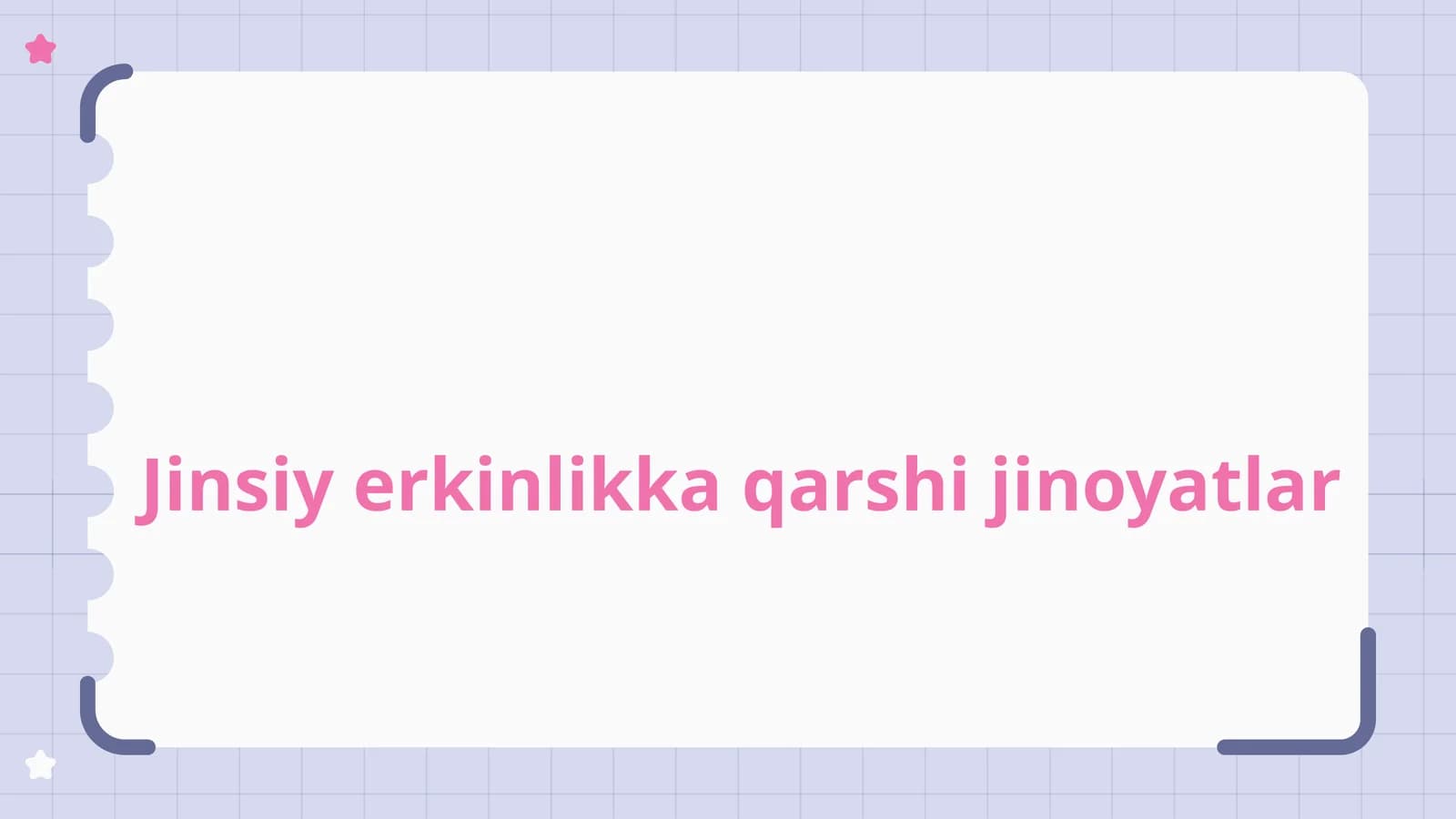 Jinsiy erkinlikka qarshi jinoyatlar
