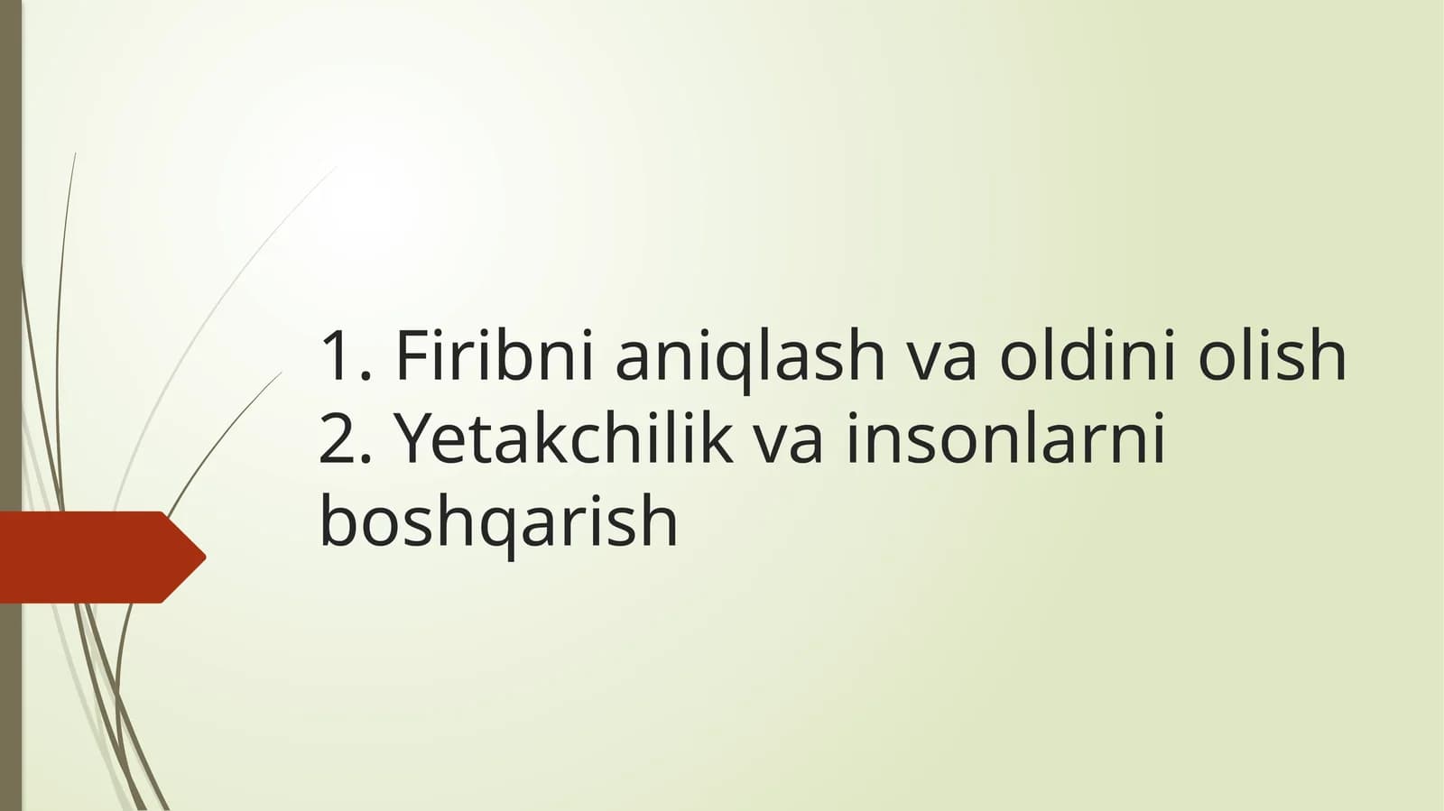 Firibni aniqlash va oldini olish