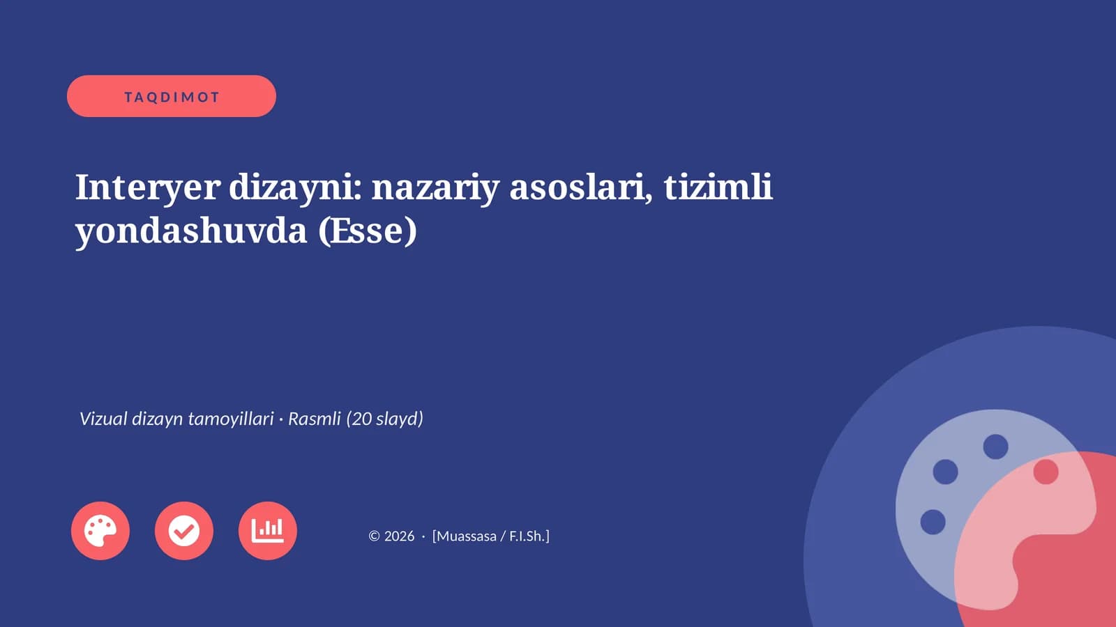 Interyer dizayni: nazariy asoslari, tizimli yondashuvda (Esse)