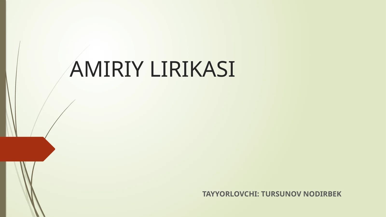 AMIRIY LIRIKASI