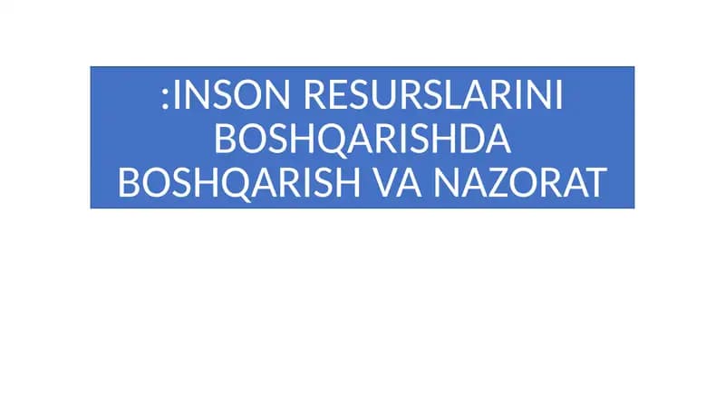 Birgalikda boshqarish haqida tushuncha va ishlab chiqarish