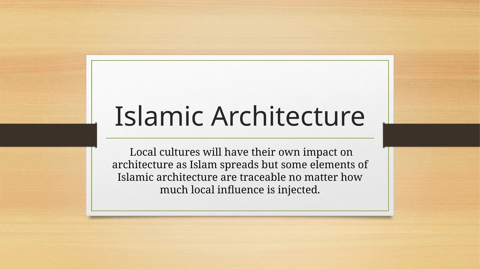 Islamic Architecture