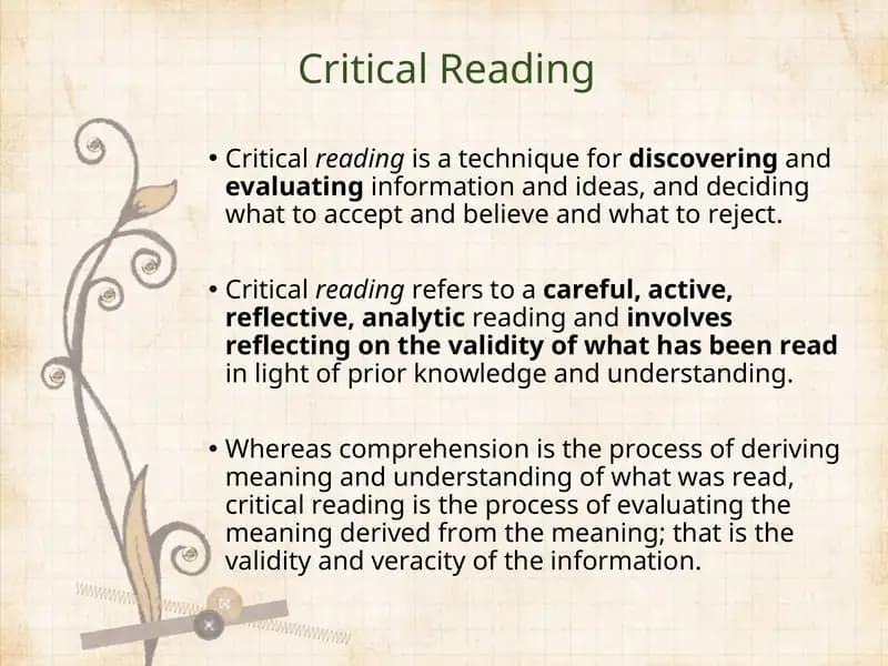 Critical Reading
