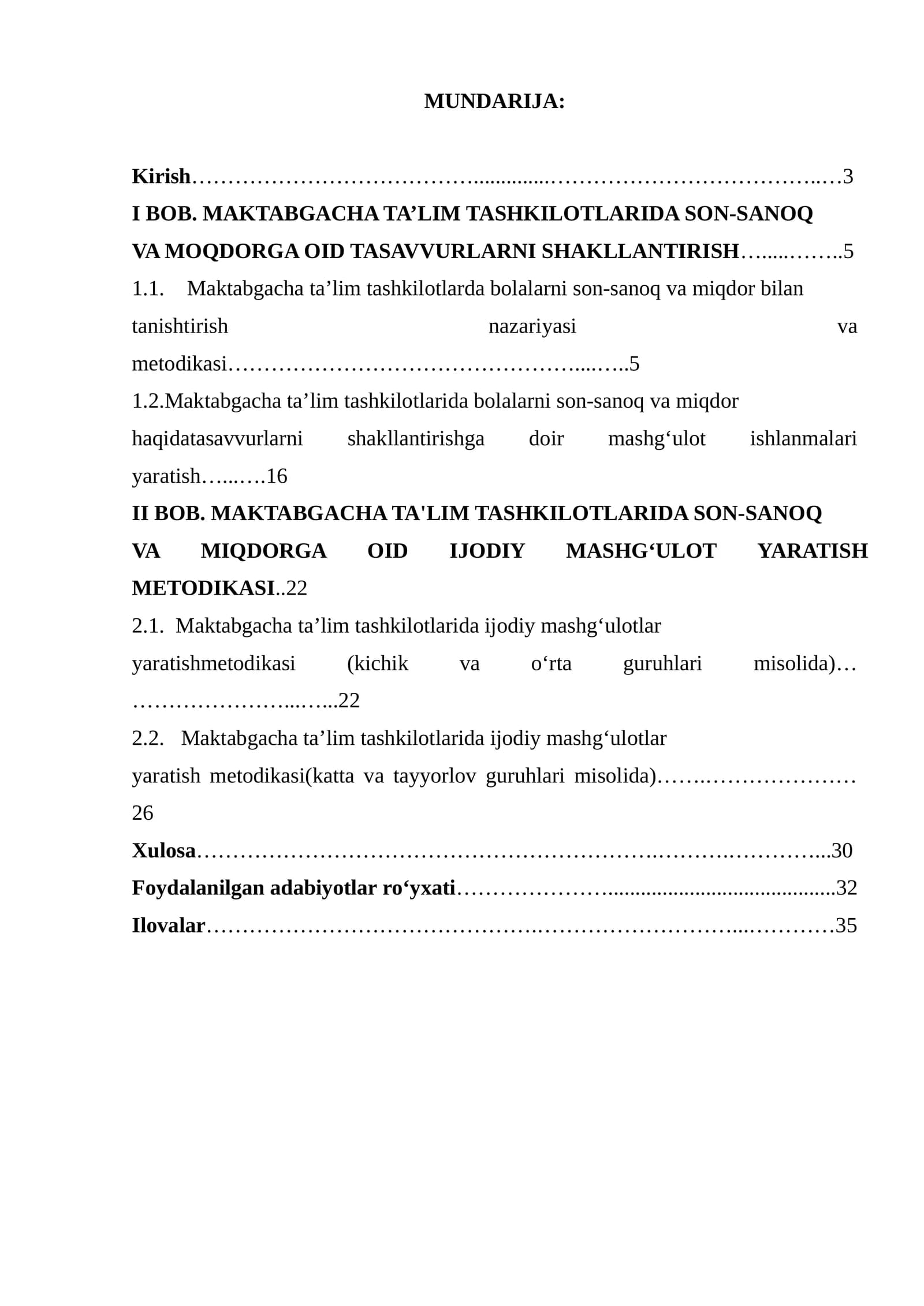 BOB. MAKTABGACHA TA’LIM TASHKILOTLARIDA SON-SANOQ VA MOQDORGA OID TASAVVURLARNI SHAKLLANTIRISH