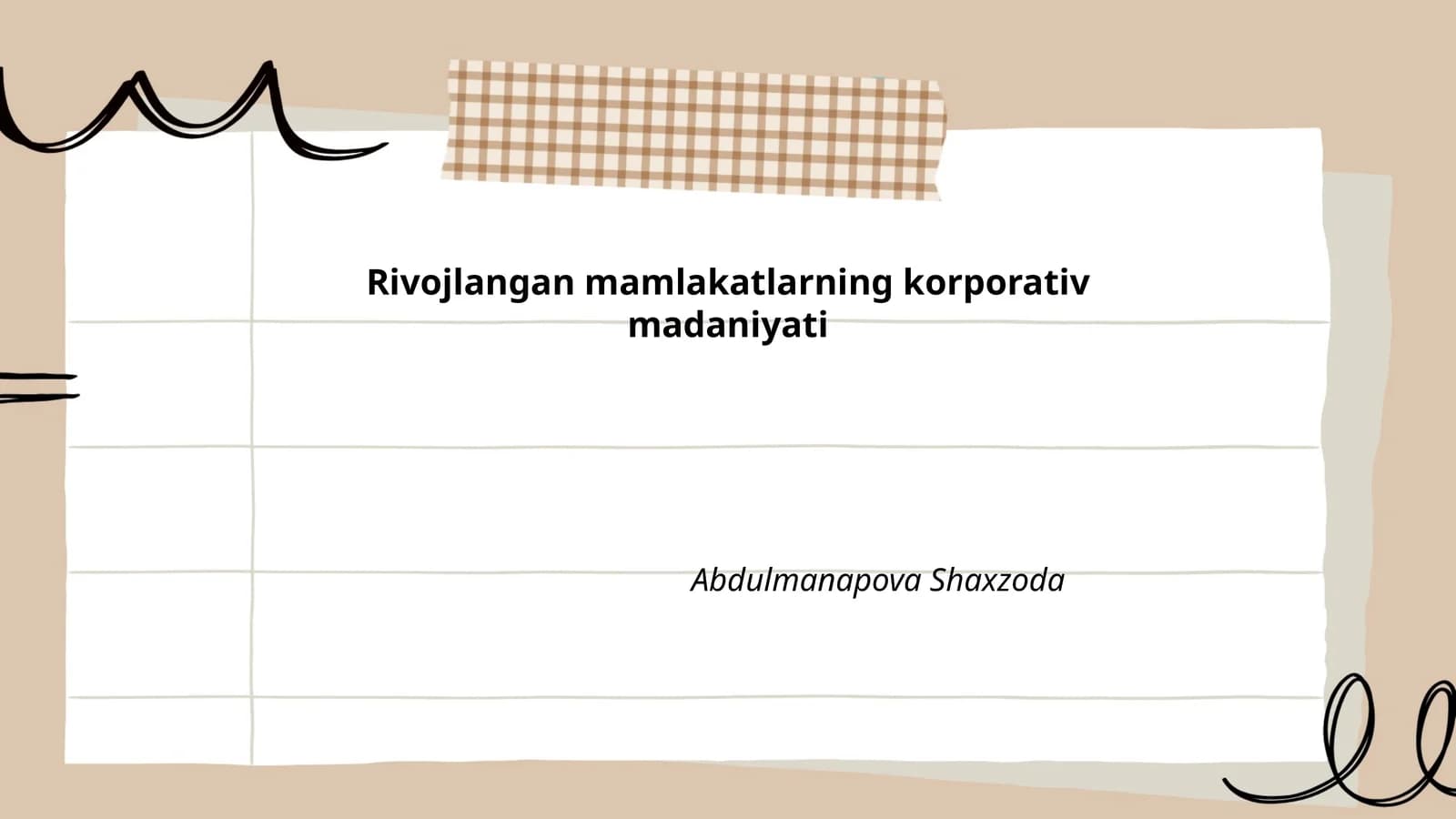 Korporativ madaniyat tushunchasi