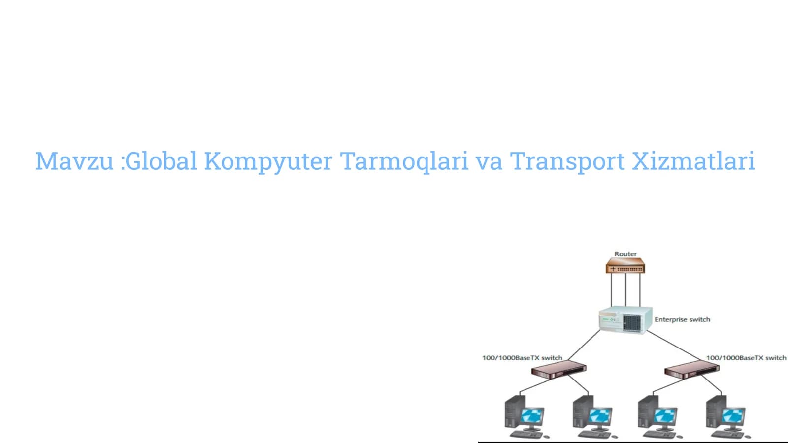 Global Kompyuter Tarmoqlari va Transport Xizmatlari