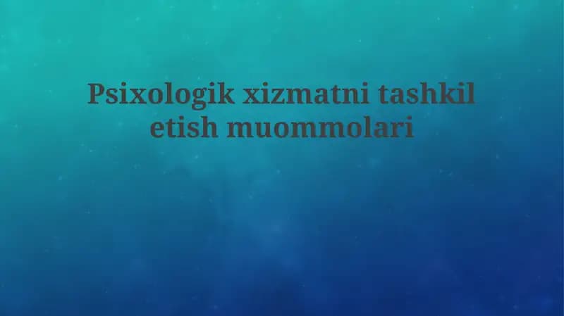 Psixologik xizmatlar tashkiloti