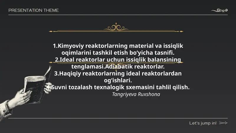 Kimyoviy reaktorlarning material va issiqlik oqimlarini tashkil etish boʻyicha tasnifi