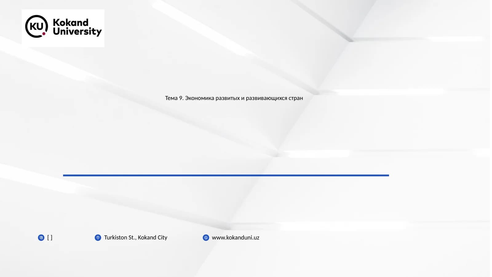 Экономика развитых и развивающихся стран