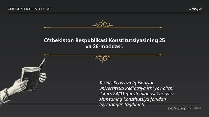 Konstitutsiya fanidan taqdimot