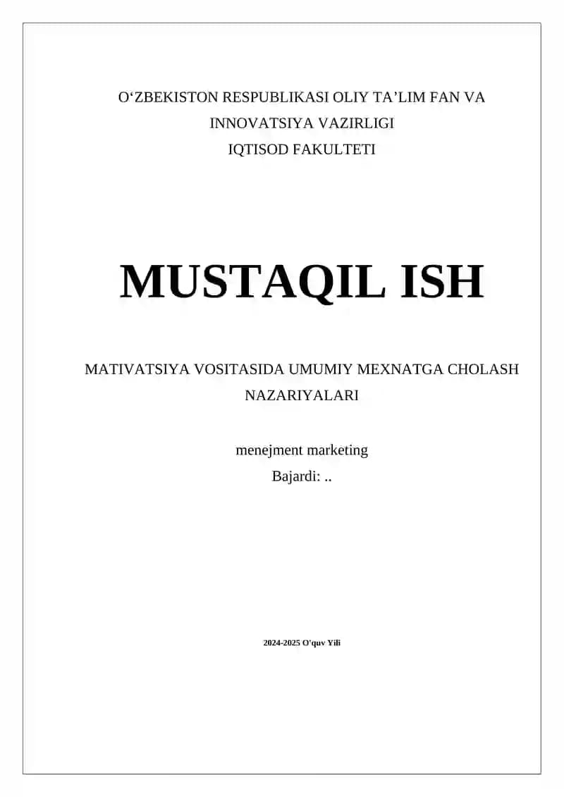Motivatsiya nazariyalari