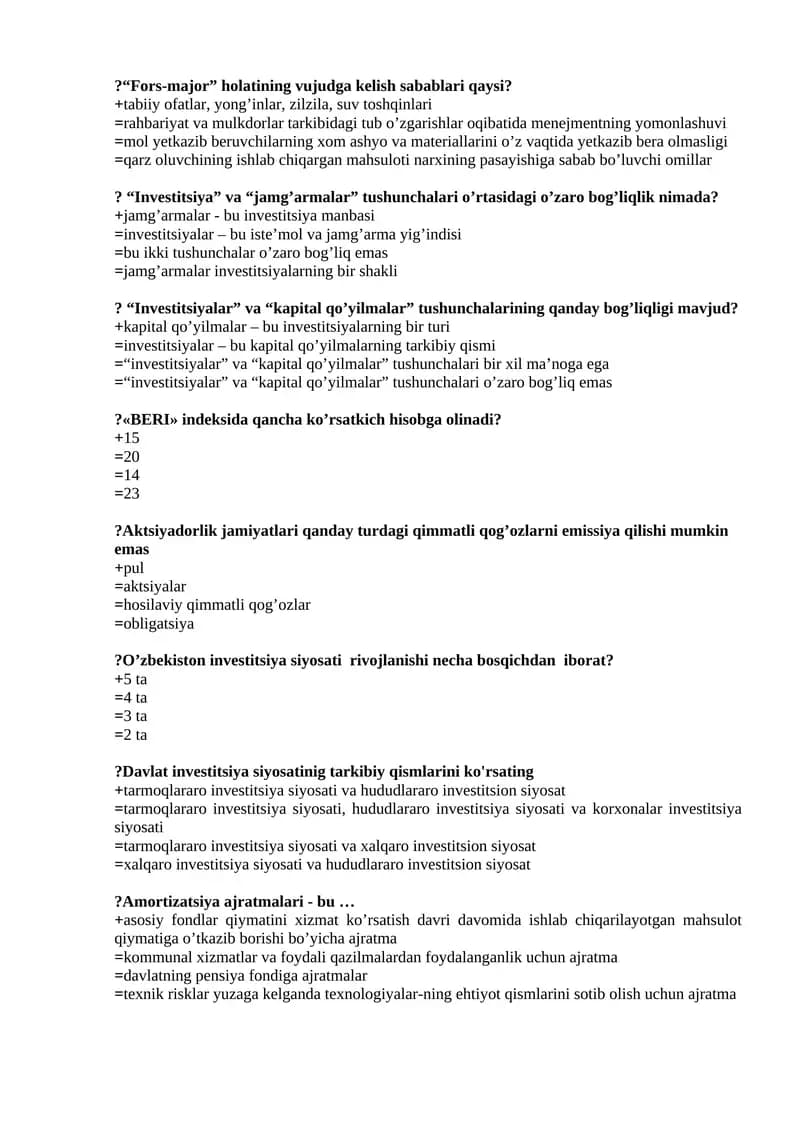 Fors-major holatining vujudga kelish sabablari