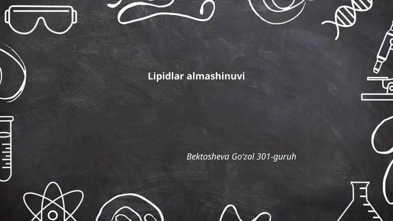 Lipidlar almashinuvi
